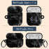 Monogram Personalized Black Marble AirPods Case